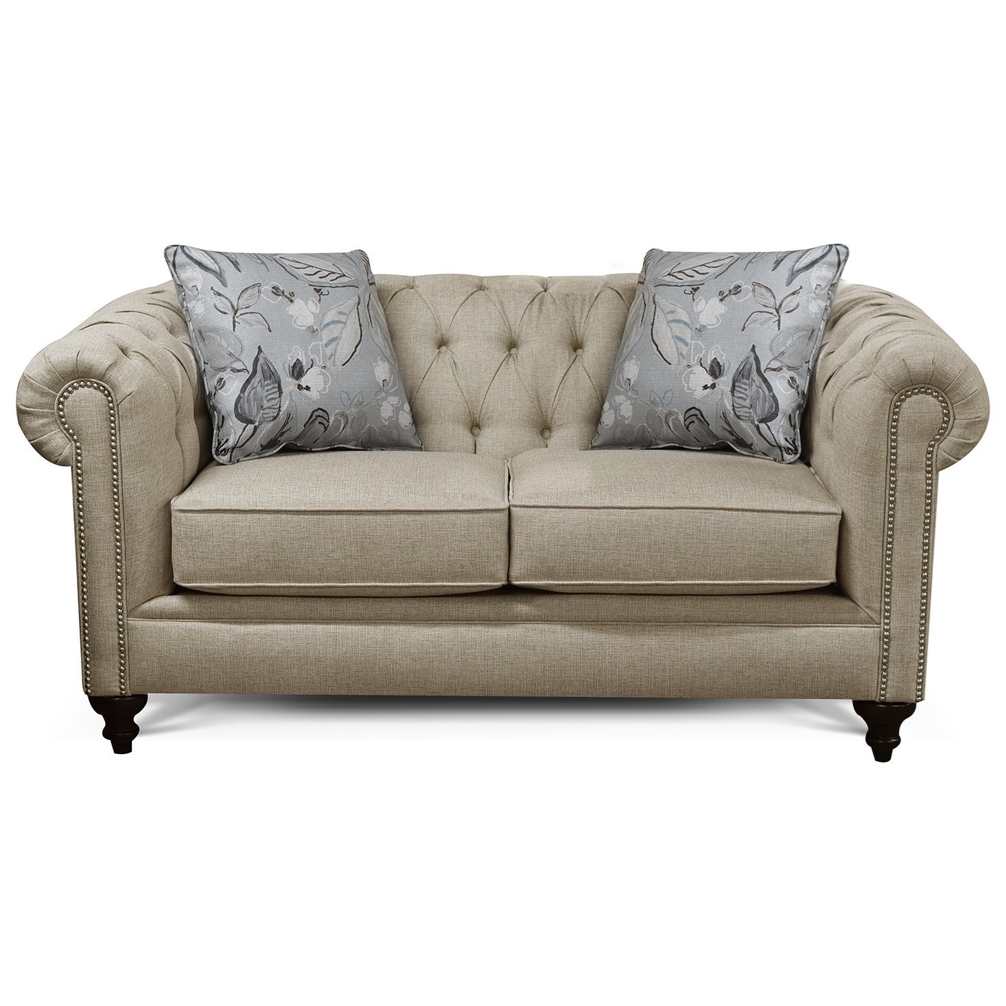 England 4H00/LS/N Series 4H06N 7484 Traditional Loveseat with Button